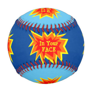 Cartoon Action-Blase in Ihrem Gefechtsgespräch Baseball