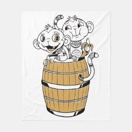 Cartoon-Affe Fleecedecke