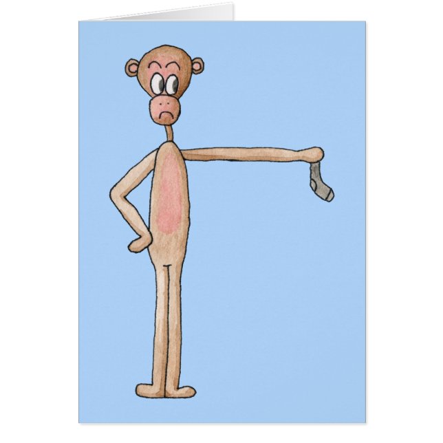 Cartoon-Affe mit Smelly Socke (Vorne)