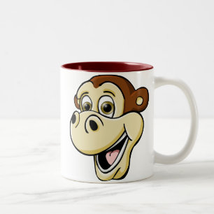 Cartoon-Affe Zweifarbige Tasse