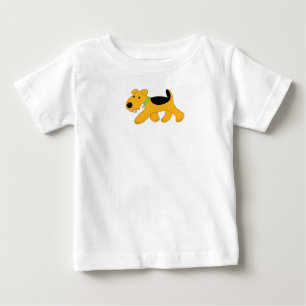 Cartoon Airedale Terrier Baby Fine Jersey T - Shir T-shirt