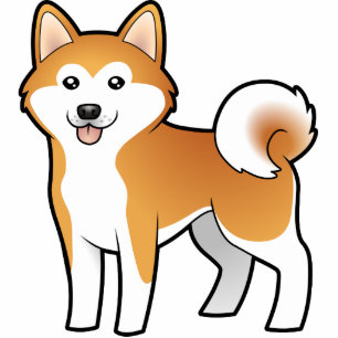 Cartoon Akita Inu/Shiba Inu Fotoskulptur Magnet