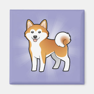 Cartoon Akita Inu / Shiba Inu Magnet