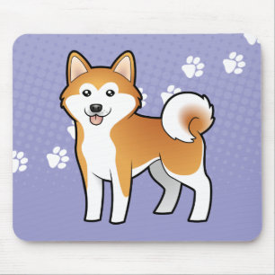 Cartoon Akita Inu/Shiba Inu Mousepad