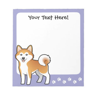 Cartoon Akita Inu/Shiba Inu Notizblock