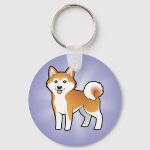 Cartoon Akita Inu/Shiba Inu Schlüsselanhänger