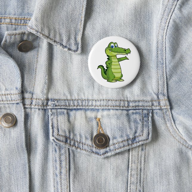 Cartoon Alligator Background Button (Beispiel)