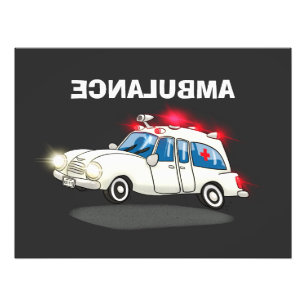 Cartoon Ambulance Fotodruck