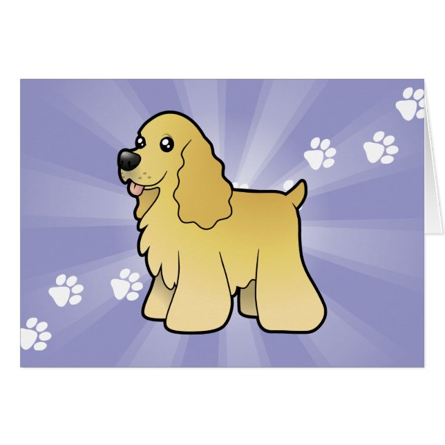 Cartoon-amerikanischer Cockerspaniel (Vorderseite (Horizontal))