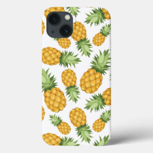 Cartoon Ananas-Muster iPhone 13 Hülle