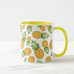 Cartoon Ananas-Muster Tasse