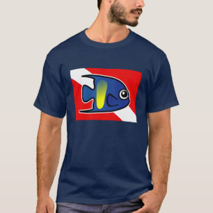 Cartoon Angelfish Angelfischflagge T-Shirt