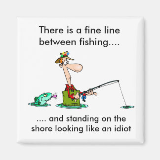 Cartoon angeln. magnet