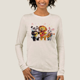 🎵 Cartoon Animal Music Party – Fun & Cute Musical Tri-Blend Shirt