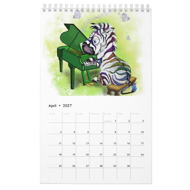 Cartoon Animals World - Funny Zeichnend - Kinder Kalender (Apr 2027)