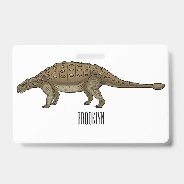 Cartoon Ankylosaurus Ausweis (Vorderseite)