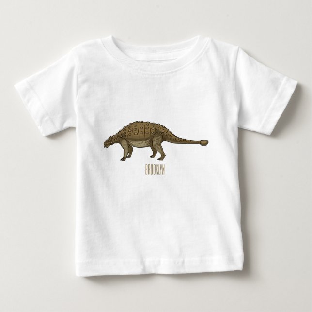 Cartoon Ankylosaurus Baby T-shirt (Vorderseite)