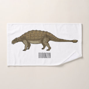 Cartoon Ankylosaurus Badhandtuch Set