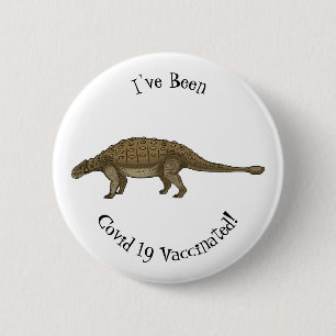 Cartoon Ankylosaurus Button