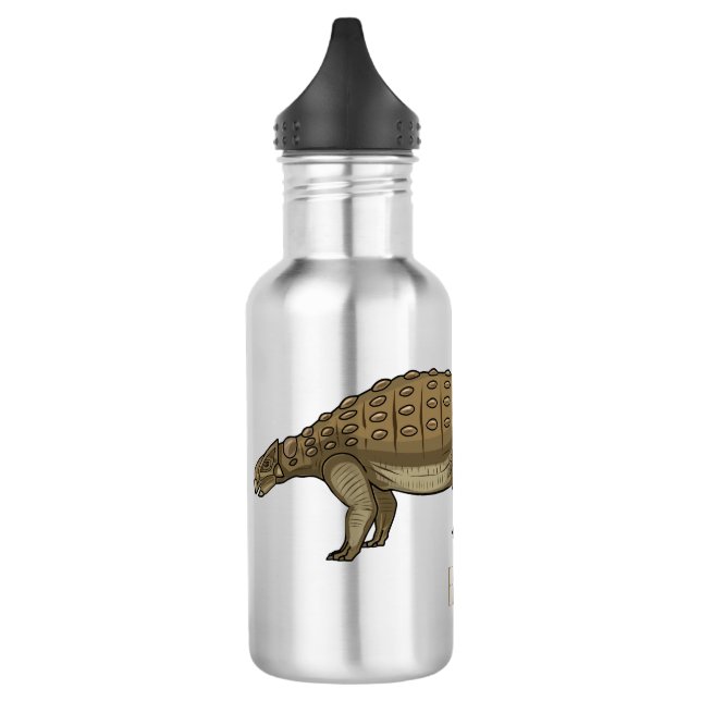 Cartoon Ankylosaurus Edelstahlflasche (Links)
