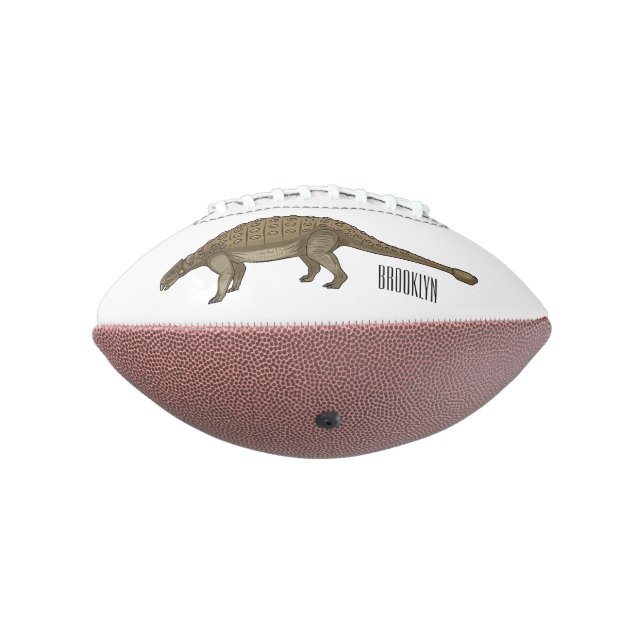 Cartoon Ankylosaurus Football (Gedreht 270)