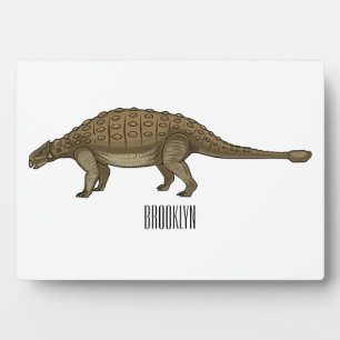 Cartoon Ankylosaurus Fotoplatte
