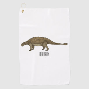 Cartoon Ankylosaurus Golfhandtuch