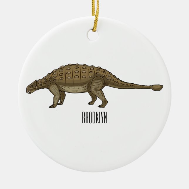 Cartoon Ankylosaurus Keramik Ornament (Vorne)
