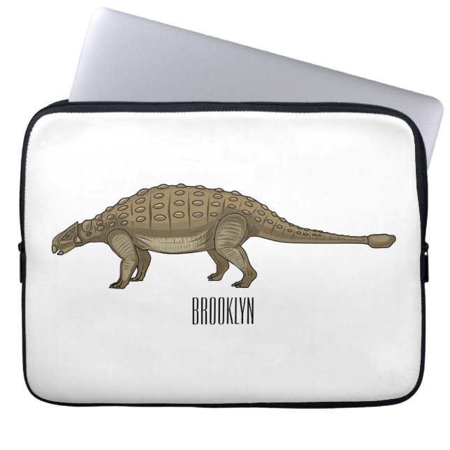 Cartoon Ankylosaurus Laptopschutzhülle (Vorderseite)
