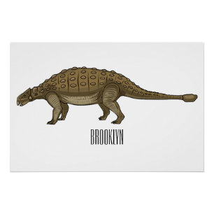 Cartoon Ankylosaurus Poster