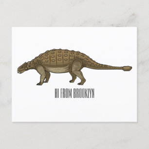 Cartoon Ankylosaurus Postkarte