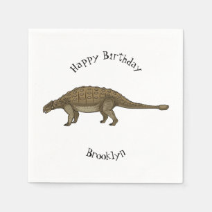 Cartoon Ankylosaurus Serviette