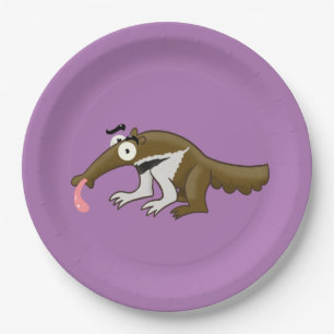 Cartoon Anteater Pappteller
