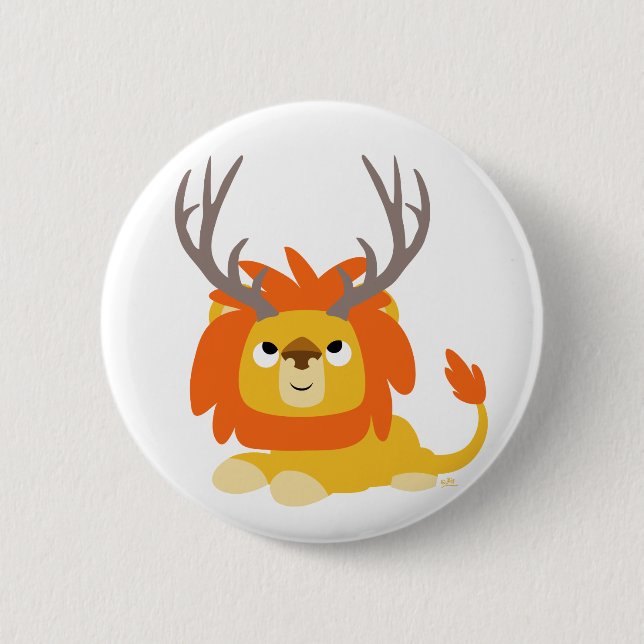 Cartoon Antlergelb-Lötknopf Abzeichen Button (Vorderseite)