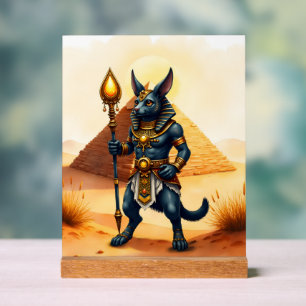 Cartoon Anubis - Ägyptischer Gott des Nachlebens Acrylschild
