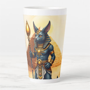 Cartoon Anubis - Ägyptischer Gott des Nachlebens Milchtasse