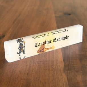 Cartoon Anubis - Ägyptischer Gott des Nachlebens Namensplakette