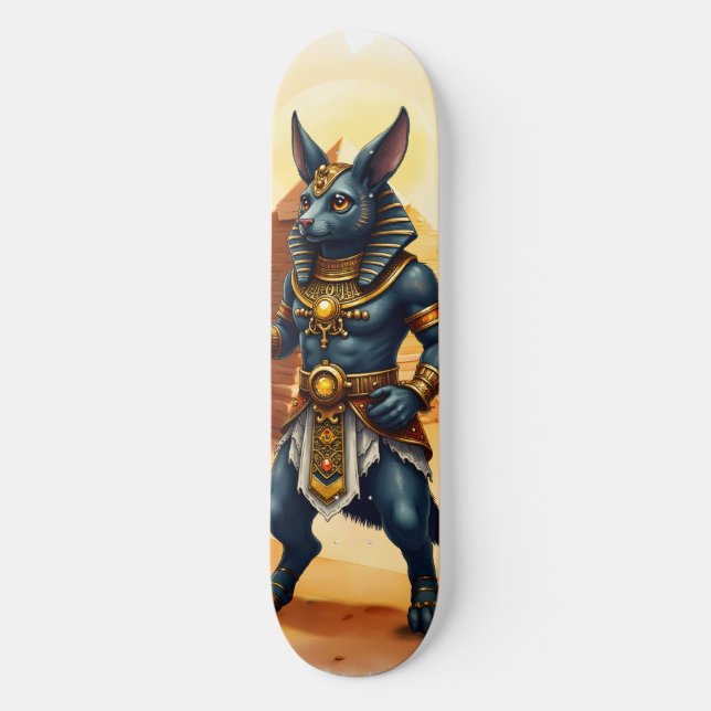 Cartoon Anubis - Ägyptischer Gott des Nachlebens Skateboard (Vorderseite)