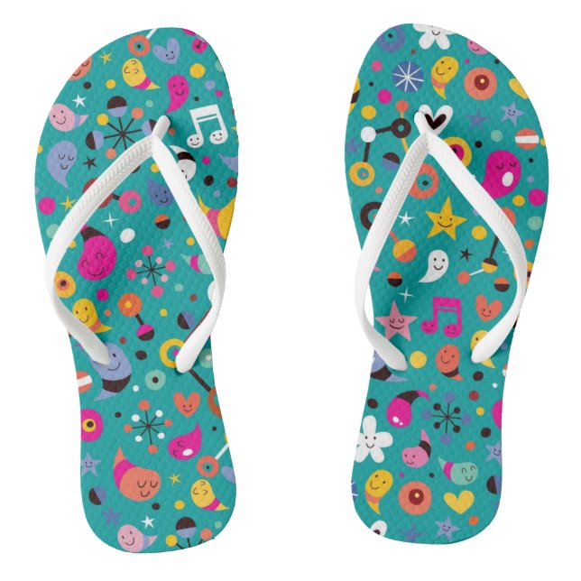 Cartoon aquamarin flip flops (Fußbett)