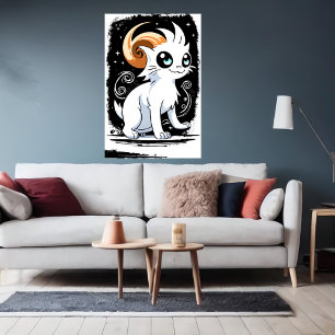Cartoon Art der AI Poster