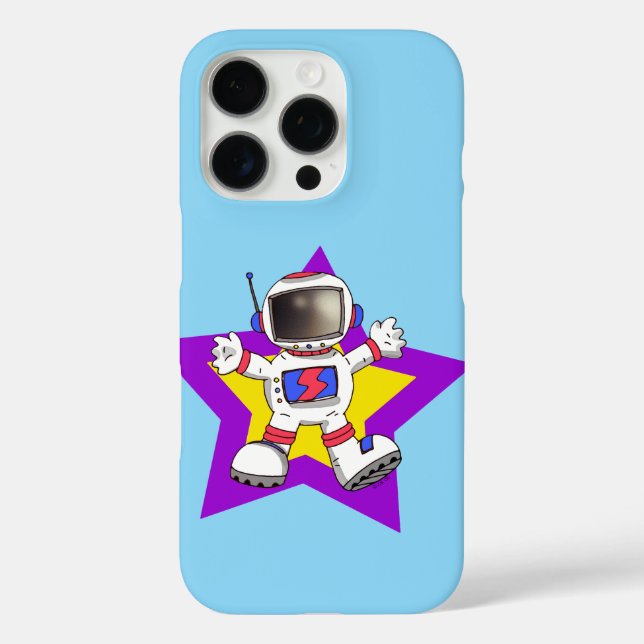 Cartoon Astronaut in Star Design Case-Mate iPhone Hülle (Rückseite)