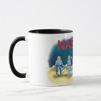 Cartoon-Astronauten auf dem Mond Nasa  Tasse