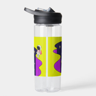 Cartoon Astronauten auf einer Wasserflasche Trinkflasche