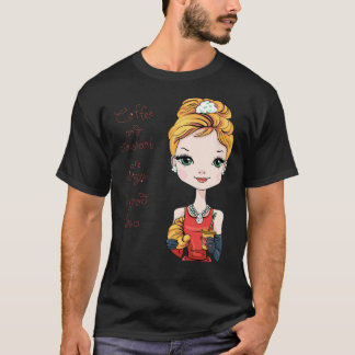 Cartoon Audrey Hepburn Frühstück in der Tiffanys-K T-Shirt