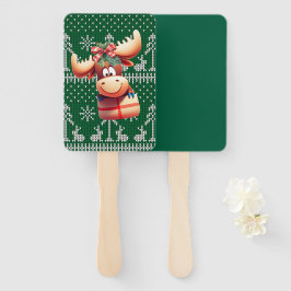 Cartoon auf grünem Steppmuster Fächer