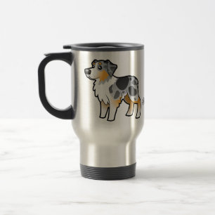 Cartoon-Australier-Schäfer Reisebecher