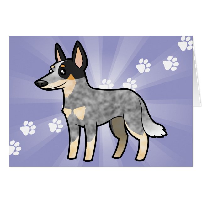 Cartoon-australischer Viehhund/Kelpie (Vorderseite (Horizontal))
