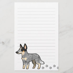 Cartoon-australischer Viehhund/Kelpie Briefpapier