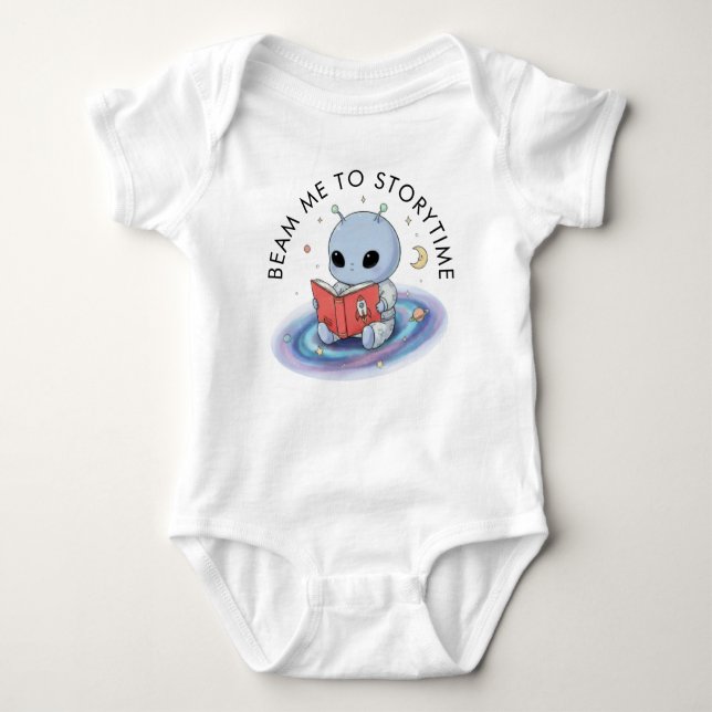 Cartoon Baby Alien Bodysuit Baby Strampler (Vorderseite)