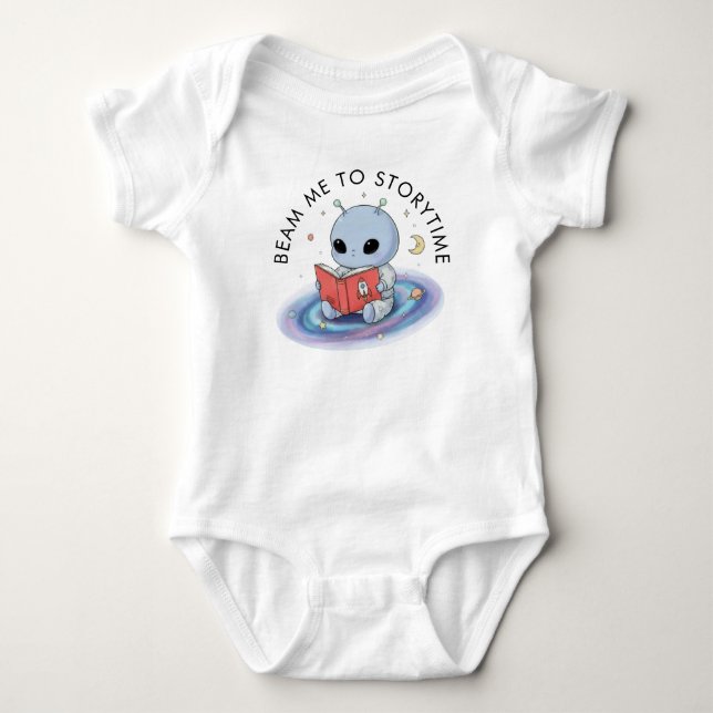 Cartoon Baby Alien Bodysuit Strampler (Vorderseite)